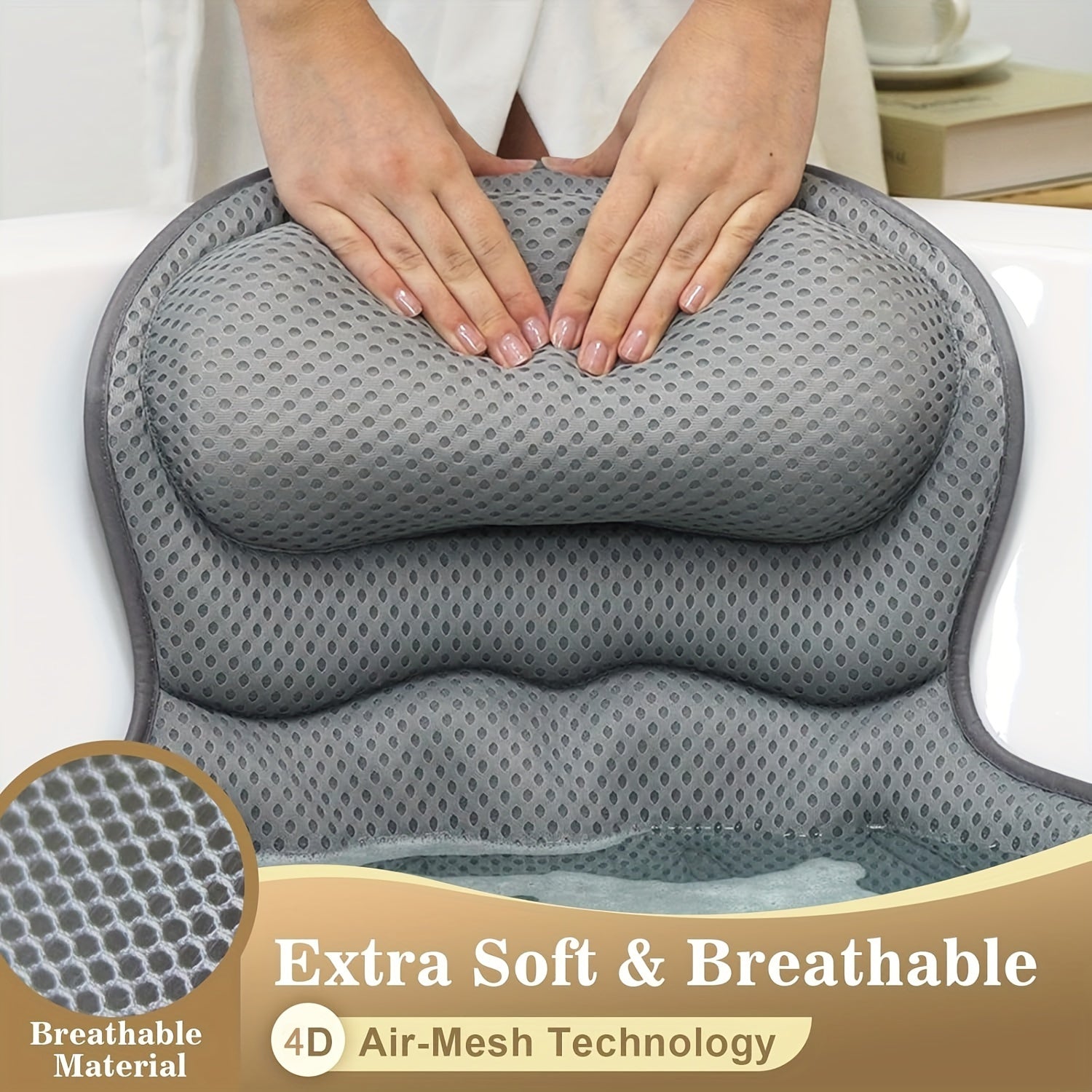 BowLift | Bath Pillow Ergonomic Mesh Spa Cushion