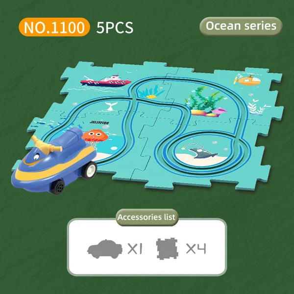 BowLift | Children's Educational Puzzle Track Car Play Set