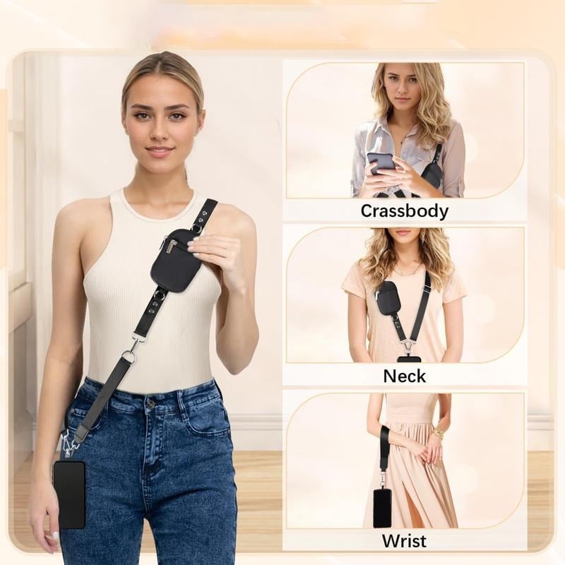 BowLift | Adjustable Phone Lanyard Crossbody Strap with Wallet