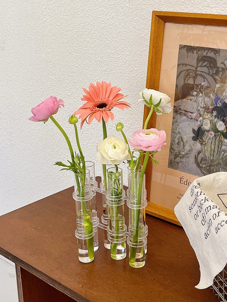 BowLift | Flexible Flower Vases with Hinges | Modern Glass Tube Vase