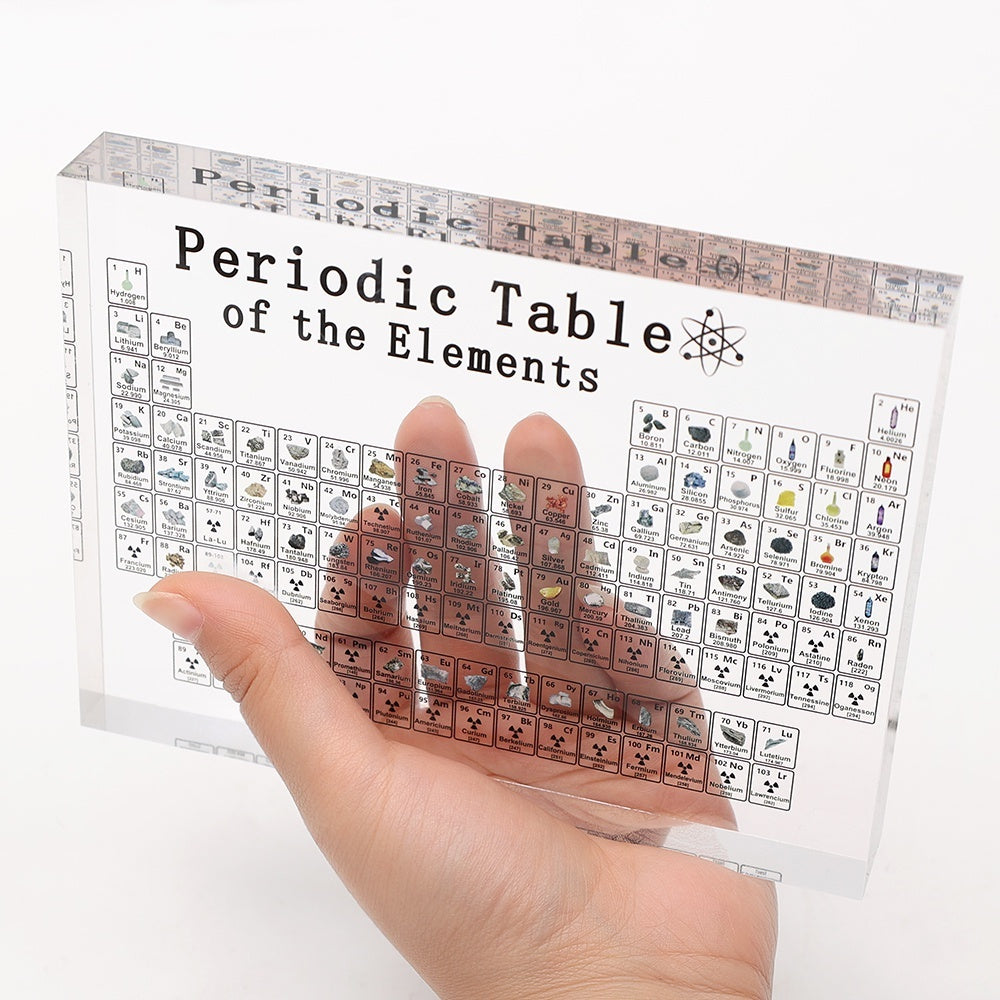 BowLift | Crystal Clear Periodic Table Display | Educational Acrylic Decor for Home, Classroom & Science Enthusiasts