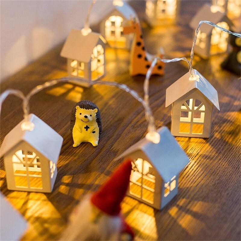 BowLift | Fairy Wood House Lights - Christmas Village Houses String Lights