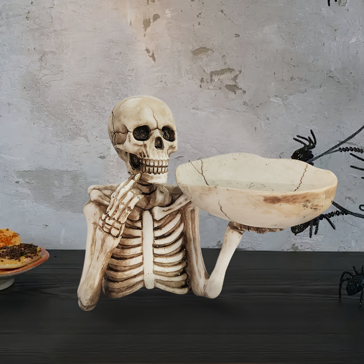 BowLift | GhoulBowl Skull Bowl – Resin Halloween Candy Bowl and Gothic Decoration