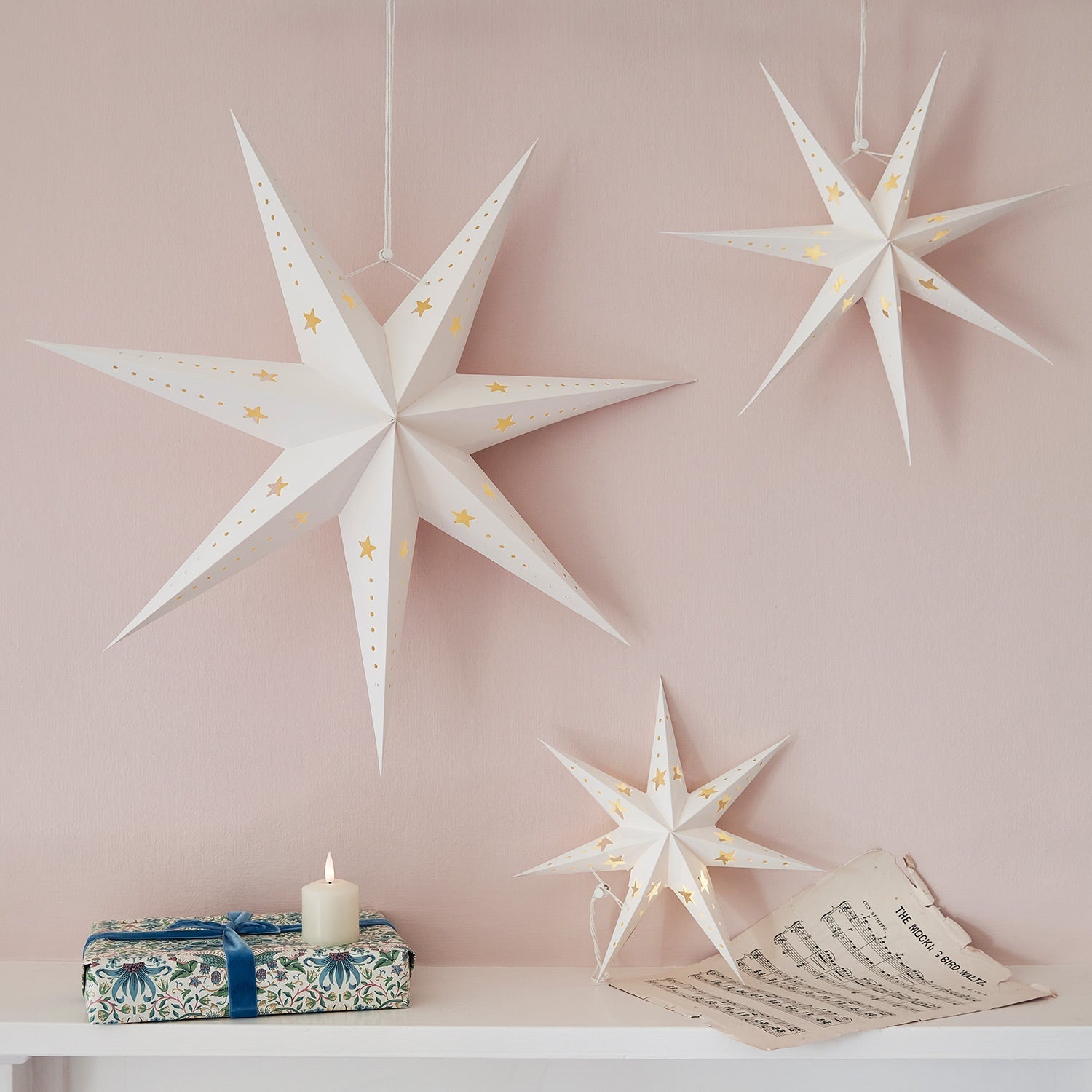 BowLift | Christmas Decorations Paper Star Light Set