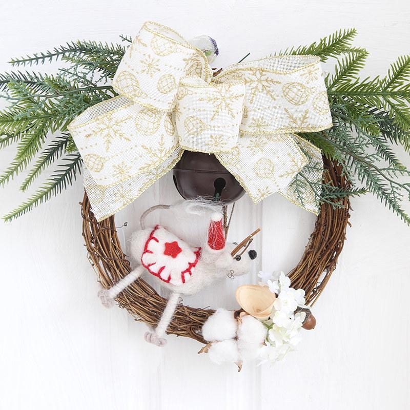 BowLift | Christmas Wreath Rustic Pine Cone Door Decoration