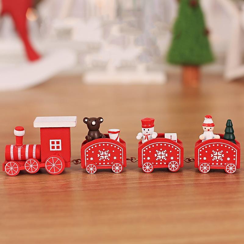 BowLift | Christmas Wooden Train Decoration Ornament Set