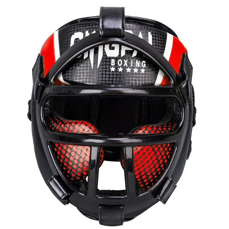 BowLift | Fightguard Premium Headgear with Face Mask – Full Head and Face Protection for Sparring, Muay Thai, Taekwondo, and Martial Arts Training