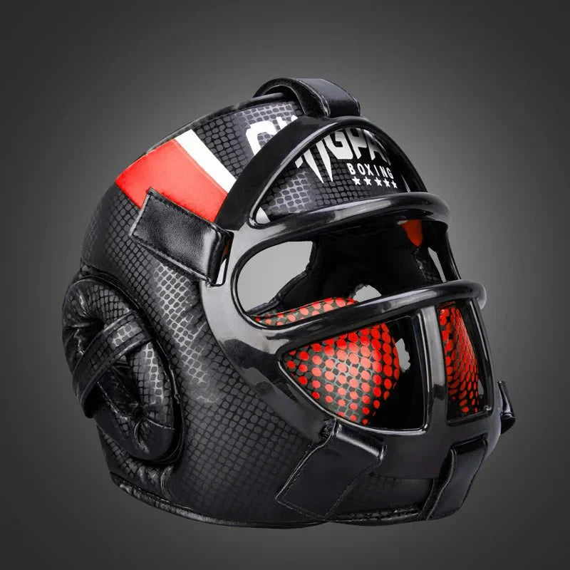 BowLift | Fightguard Premium Headgear with Face Mask – Full Head and Face Protection for Sparring, Muay Thai, Taekwondo, and Martial Arts Training