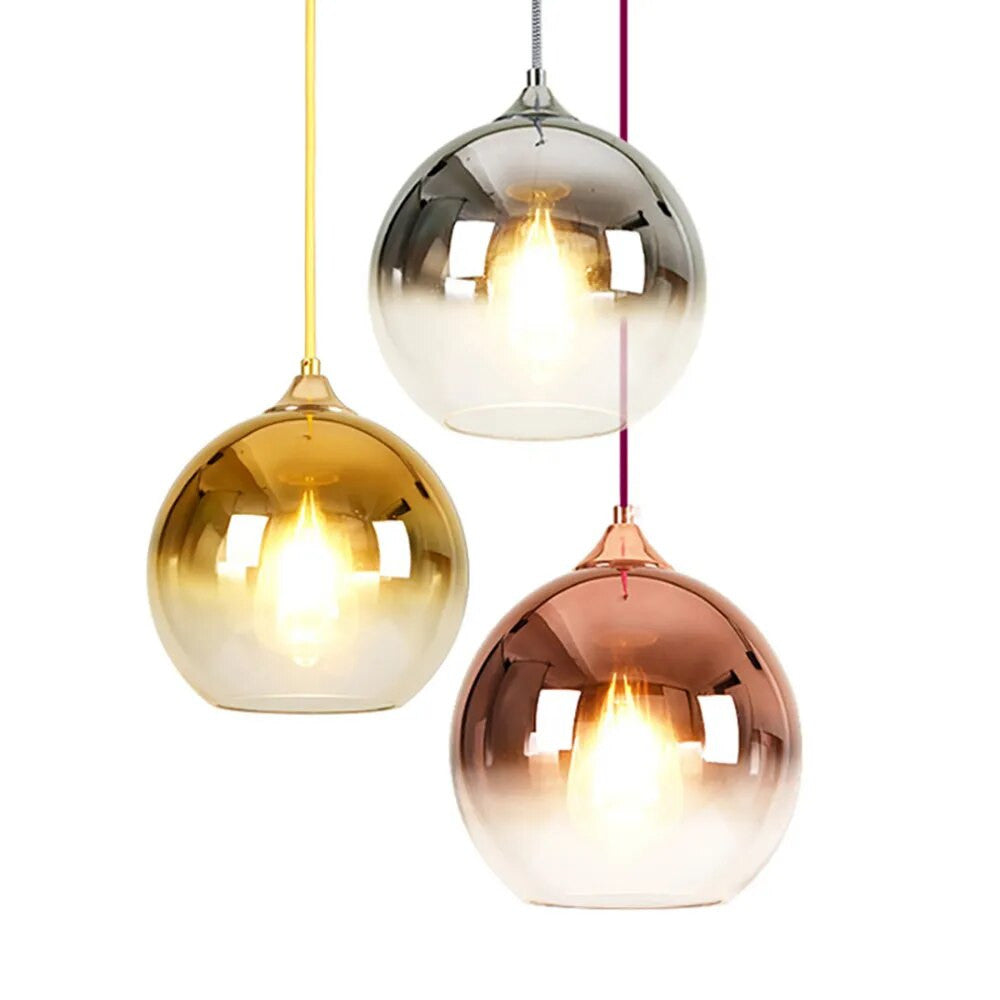 BowLift | Glass Copper Finish Ceiling Light