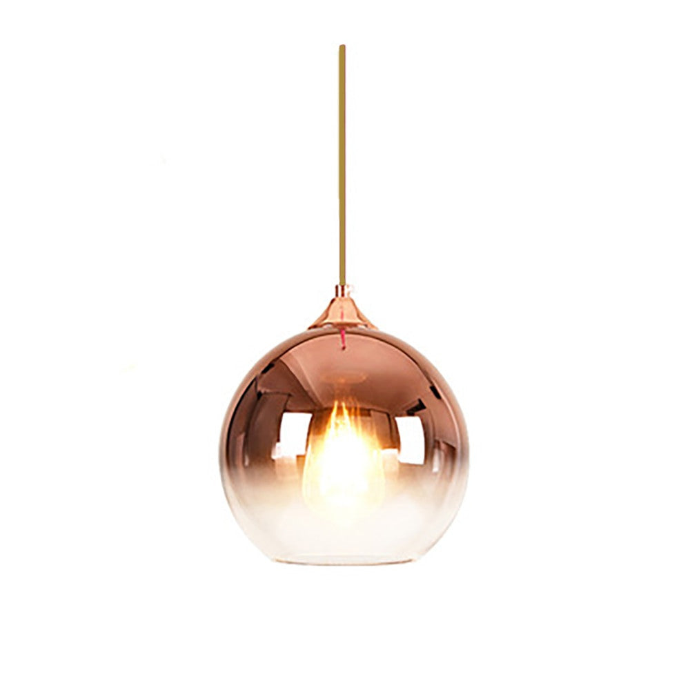 BowLift | Glass Copper Finish Ceiling Light
