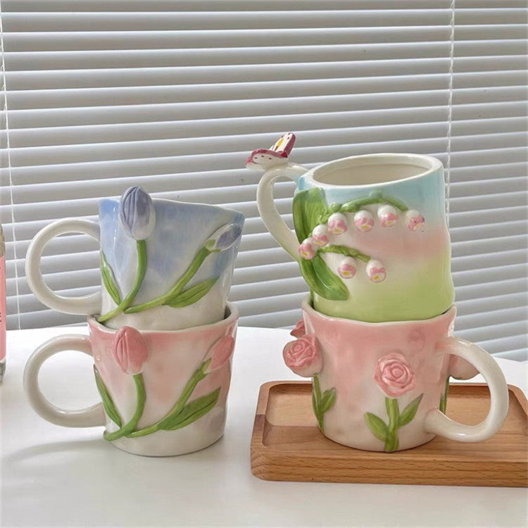 BowLift | Frendorf 3D Floral Hand-painted Mug