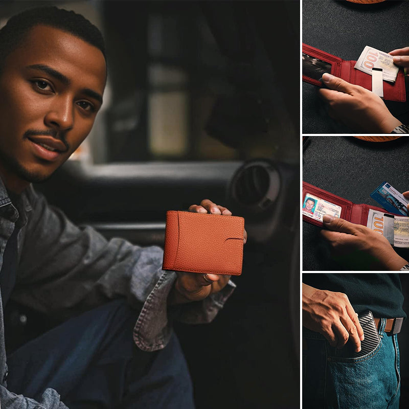 BowLift | Genuine Leather Anti-theft Swipe Card Holder