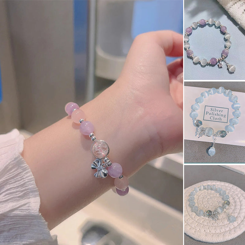 BowLift | Imitation Cat's Eye Crystal Butterfly Bracelet