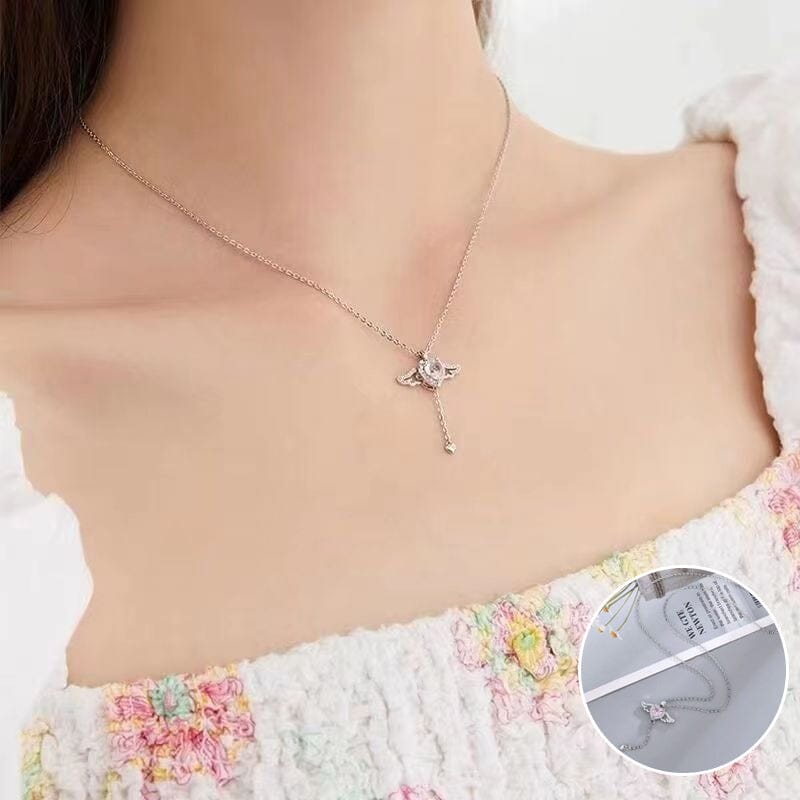 BowLift | Pink Angel Wings Necklace