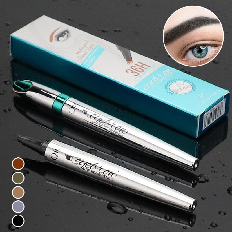 BowLift | Waterproof 3D Microblading Eyebrow Pencil with 4 Fork Tips