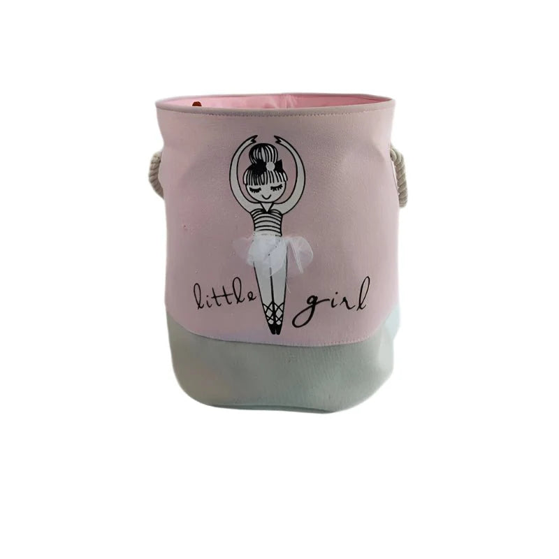 BowLift | Foldable Storage Basket for Baby Toys and Clothing – Durable Canvas Organizer with Handles – Space-Saving Design for Kids’ Room