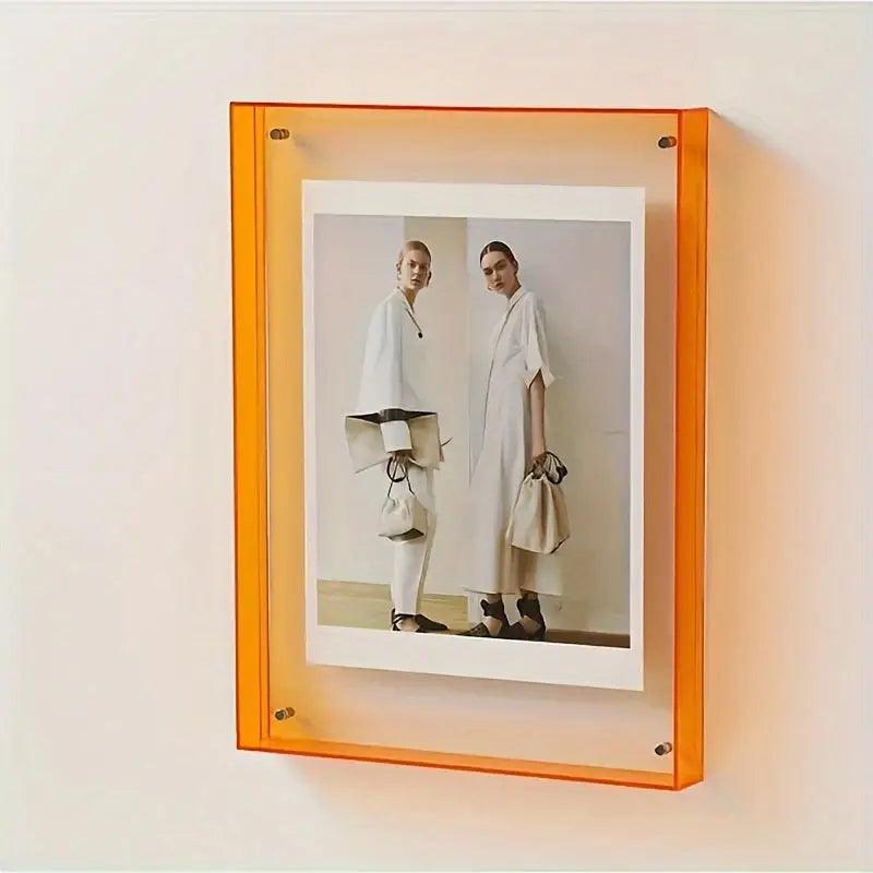 BowLift | Acrylic Photo Frame | Neon Minimalist Desk Display