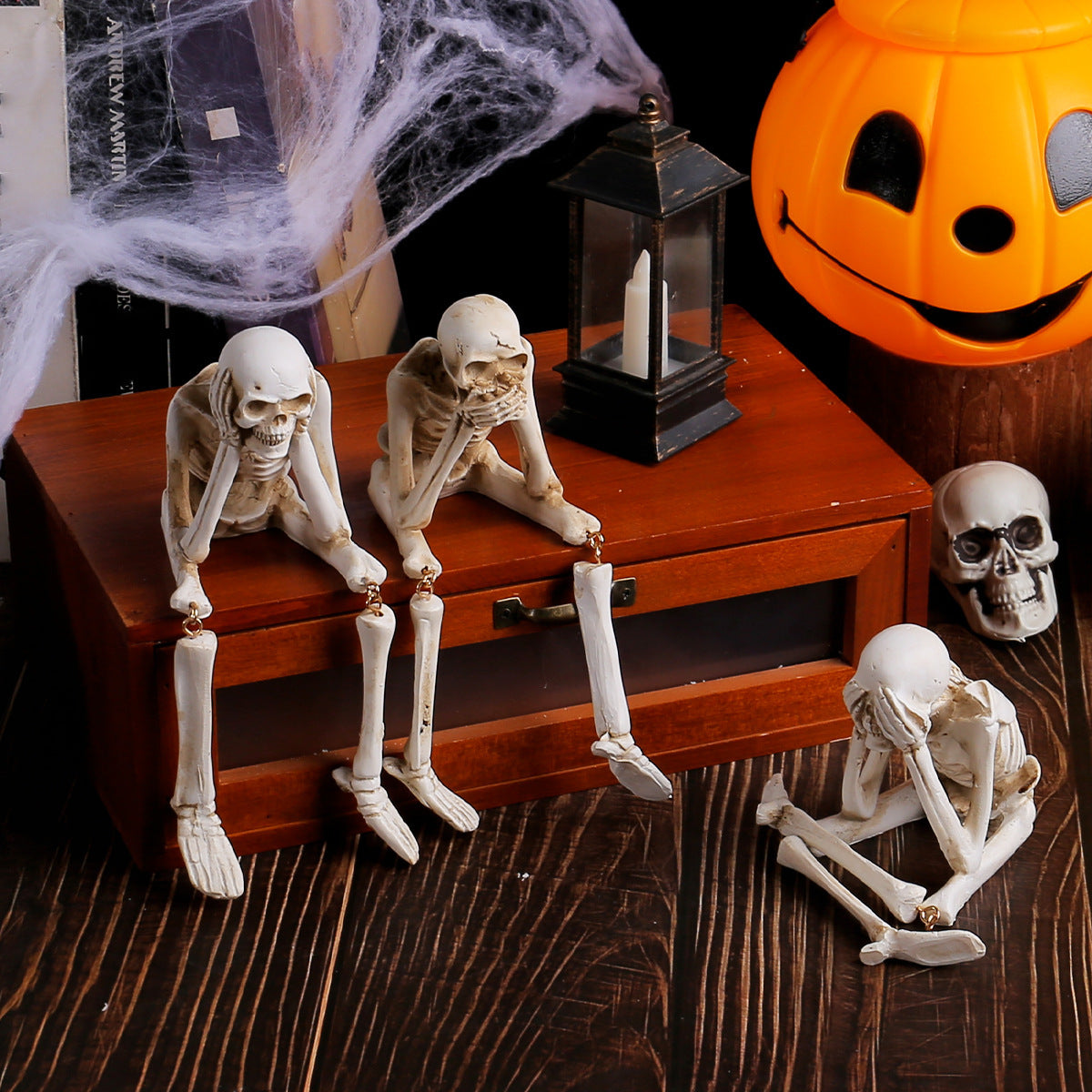 BowLift | HauntTrio Boneyard Halloween Skeleton Ornaments (Set of 3)