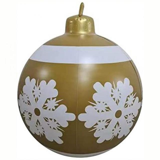 BowLift | Giant Inflatable Christmas Ornament, 24 Inch Christmas Ball Outdoor Holiday Yard Lawn Porch Decor