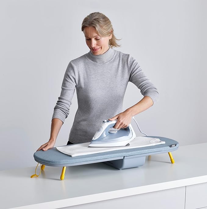 BowLift | Givera Foldable Ironing Board – Compact Space-Saving Design with Non-Slip Legs and Steam-Absorbent Cover