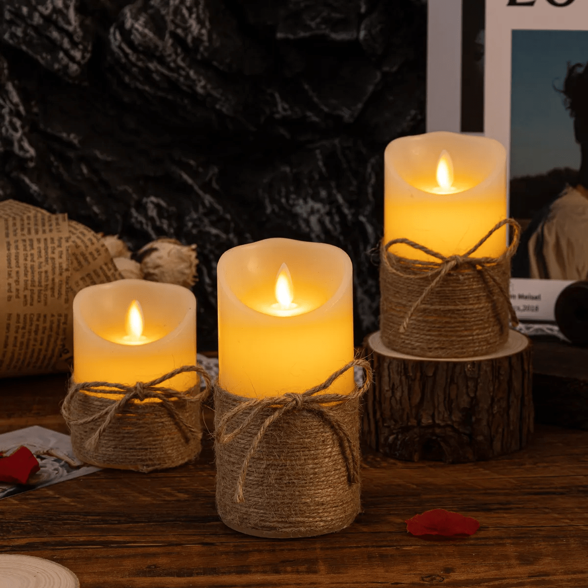 BowLift | GlowFlicker – LED Candles with Flickering Light Effect
