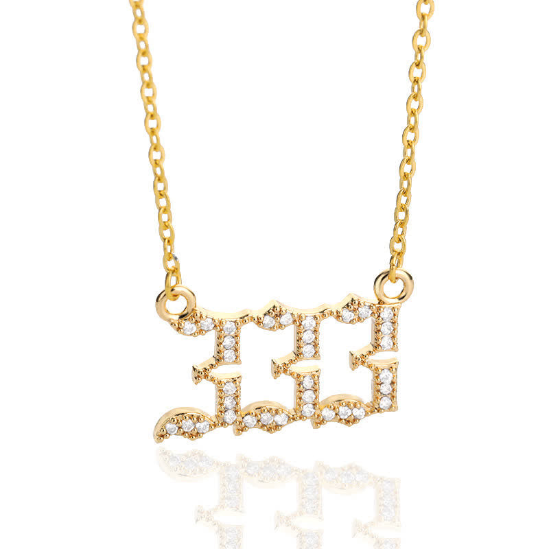 BowLift | Zirconia English Numbers Necklace – Seraphina