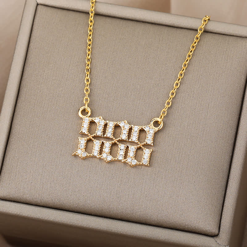 BowLift | Zirconia English Numbers Necklace – Seraphina