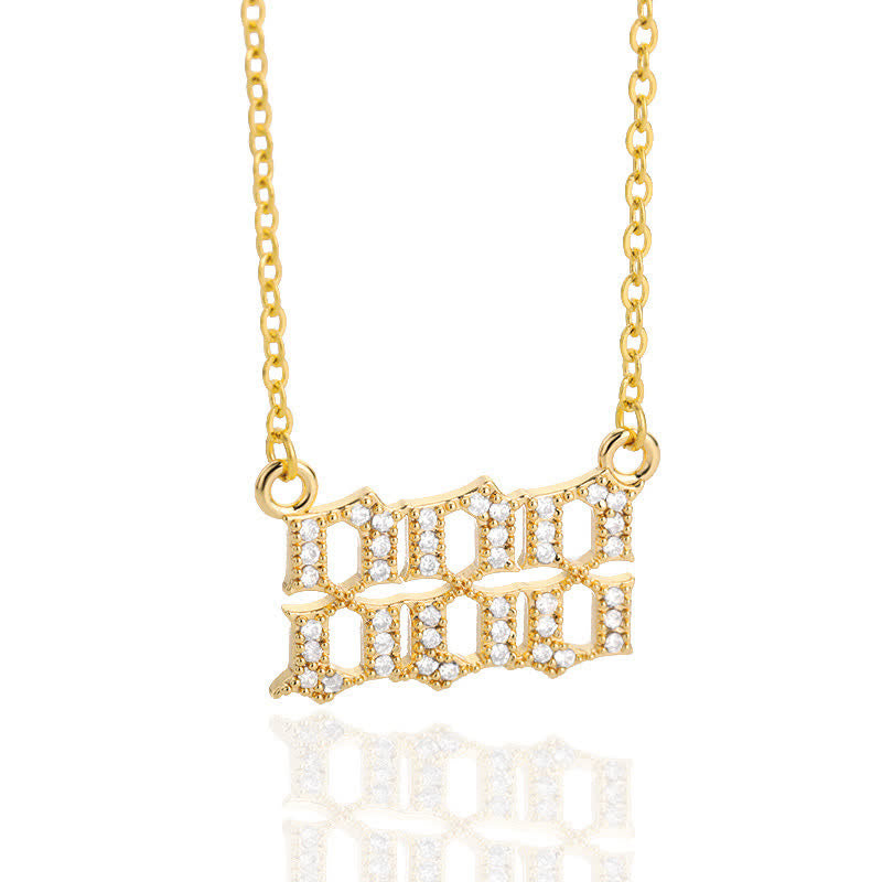 BowLift | Zirconia English Numbers Necklace – Seraphina