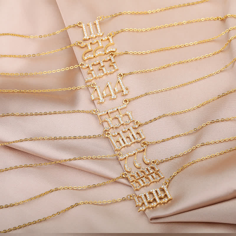 BowLift | Zirconia English Numbers Necklace – Seraphina