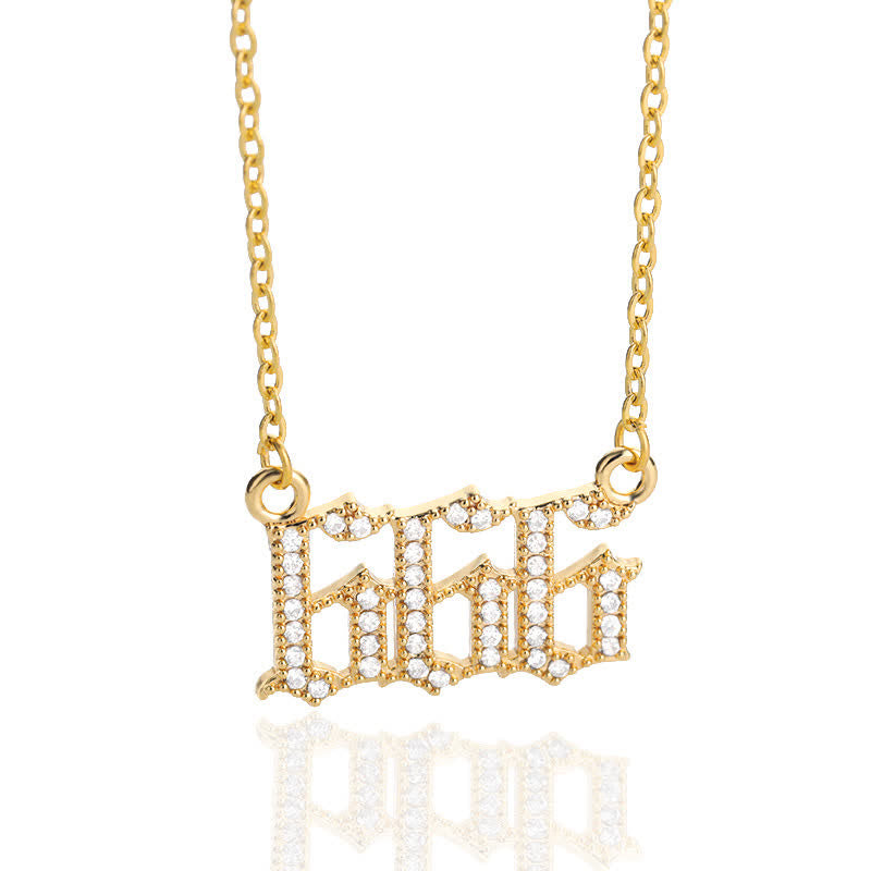BowLift | Zirconia English Numbers Necklace – Seraphina