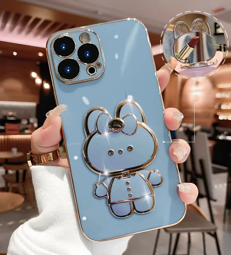 BowLift | 3D Bunny Korean Style Mirror iPhone Case