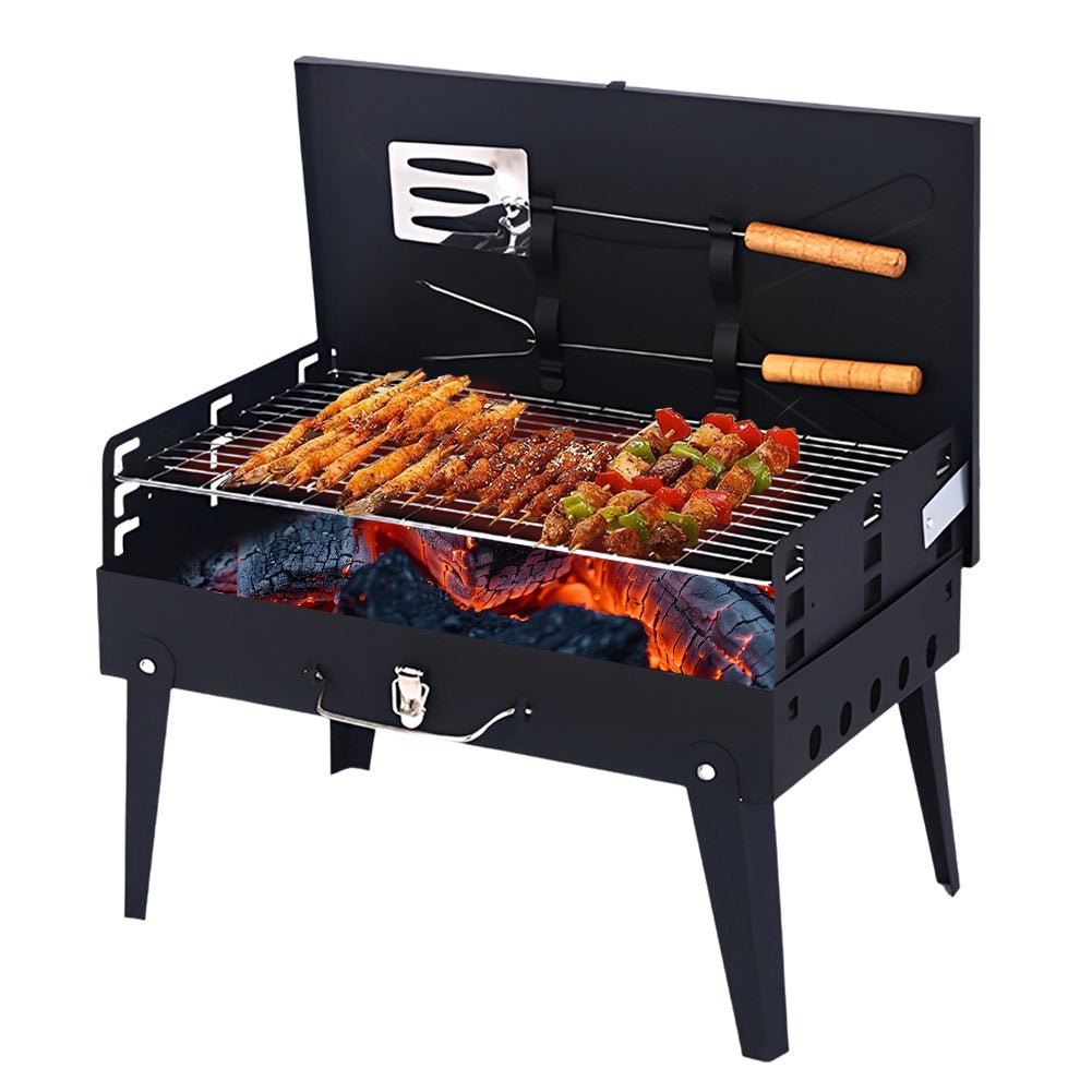 BowLift | Grillmate Fold – Foldable Steel Suitcase Grill for Garden, Camping & Outdoor BBQ