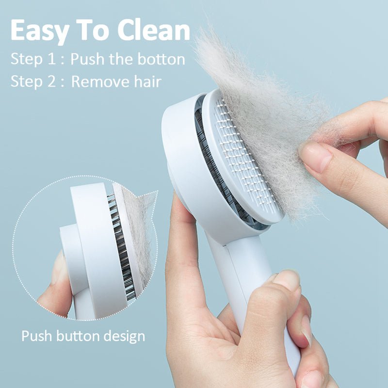 BowLift | GROOMCLICK – Self-Cleaning Cat Brush for Gentle Grooming & Less Shedding