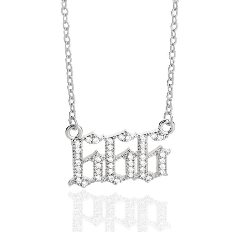 BowLift | Zirconia English Numbers Necklace – Seraphina