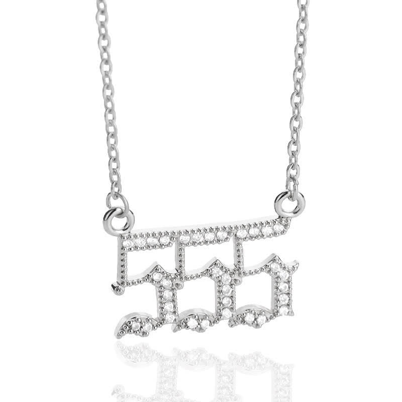 BowLift | Zirconia English Numbers Necklace – Seraphina