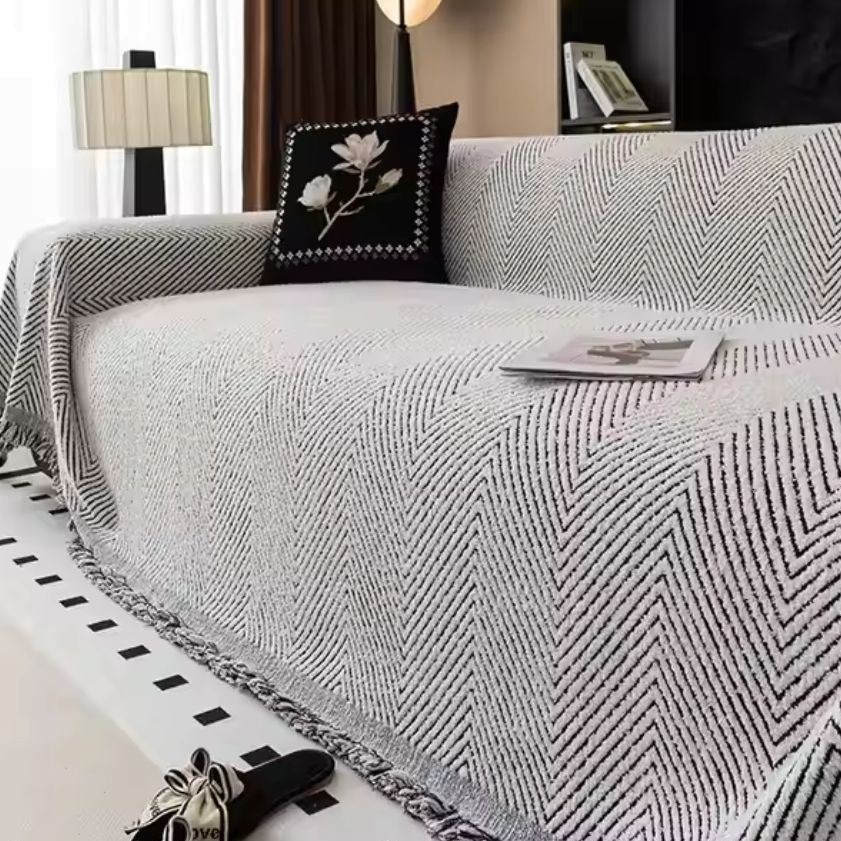 BowLift | Sofa Cover Herringbone Pattern Protective Design