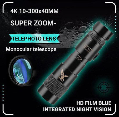 BowLift | High-Power Waterproof Monocular Telescope with 10x Magnification for Bird Watching, Hiking, and Outdoor Adventures