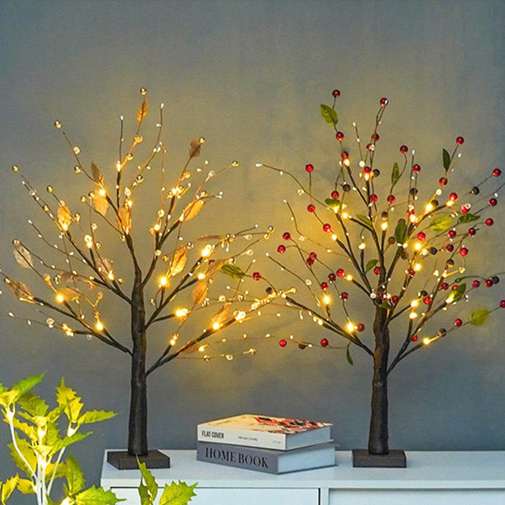 BowLift | LED Light Tree Rustic PVC Table Lamp
