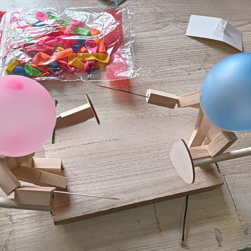 BowLift | Balloon Game Wooden Interactive Fencing Toy Set