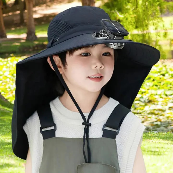 BowLift | Adjustable Kids Solar Fan Hat