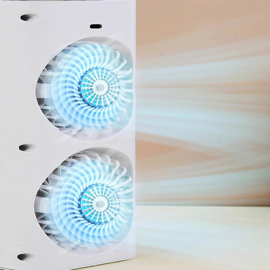 BowLift | Mini Portable Air Conditioner Desk Fan with Spray Cooling