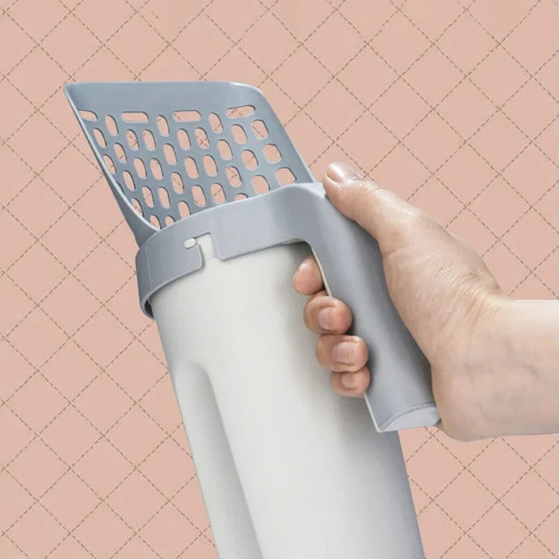 BowLift | All in One Cat Litter Scoop, Gray