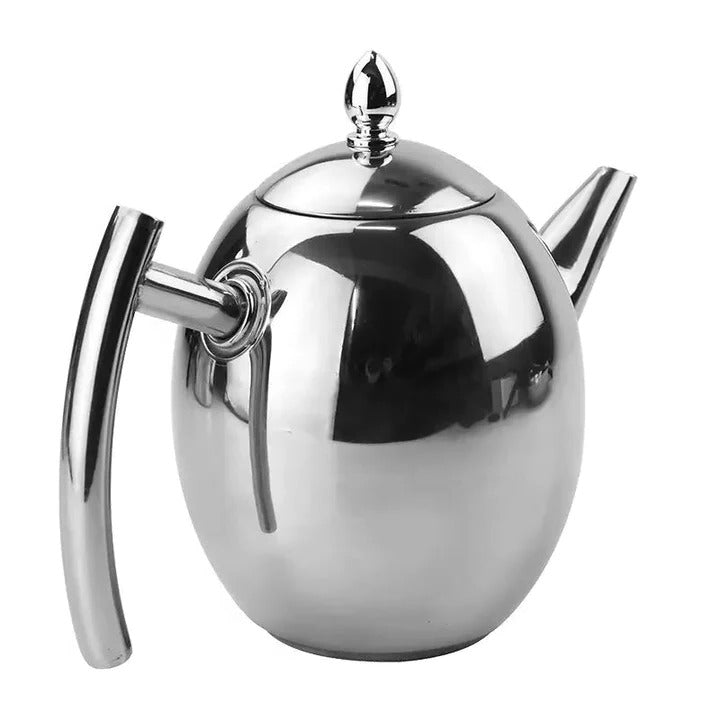 BowLift | Classic Stainless Steel Teapot for Tea and Coffee Brewing