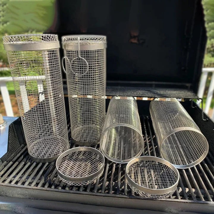 BowLift | Durable BBQ Grill Basket with Rotating Design for Outdoor Grilling