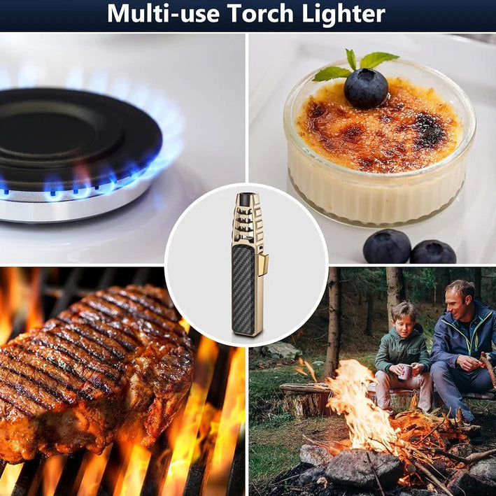 BowLift | Adjustable Flame Torch Lighter – Blue Flame for Kitchen & Outdoor Use
