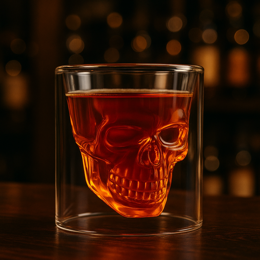 BowLift | 3D Skull Head Double Drinking Glass