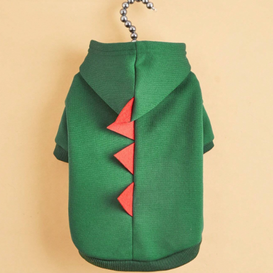 BowLift | Dog Halloween Costume Fleece Dinosaur Hoodie | Pet Outfit Warm