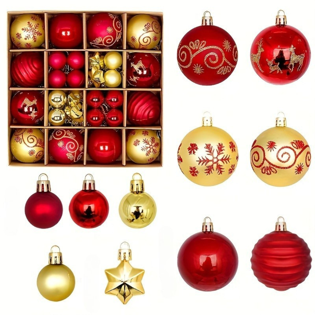BowLift | Christmas Tree Baubles Set – Plastic Hanging Ornaments