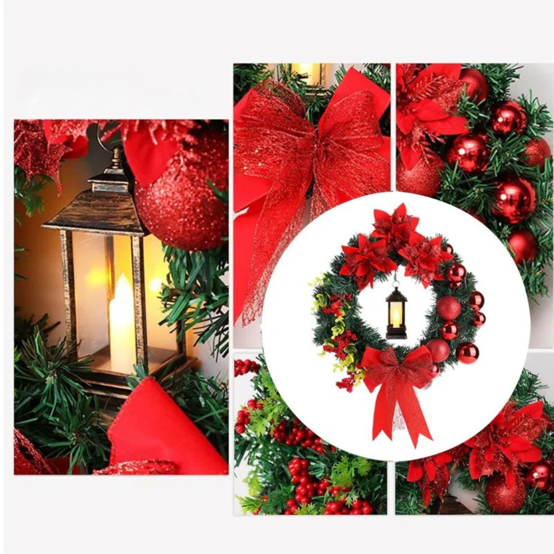 BowLift | Christmas Wreath with LED Lights and Bow