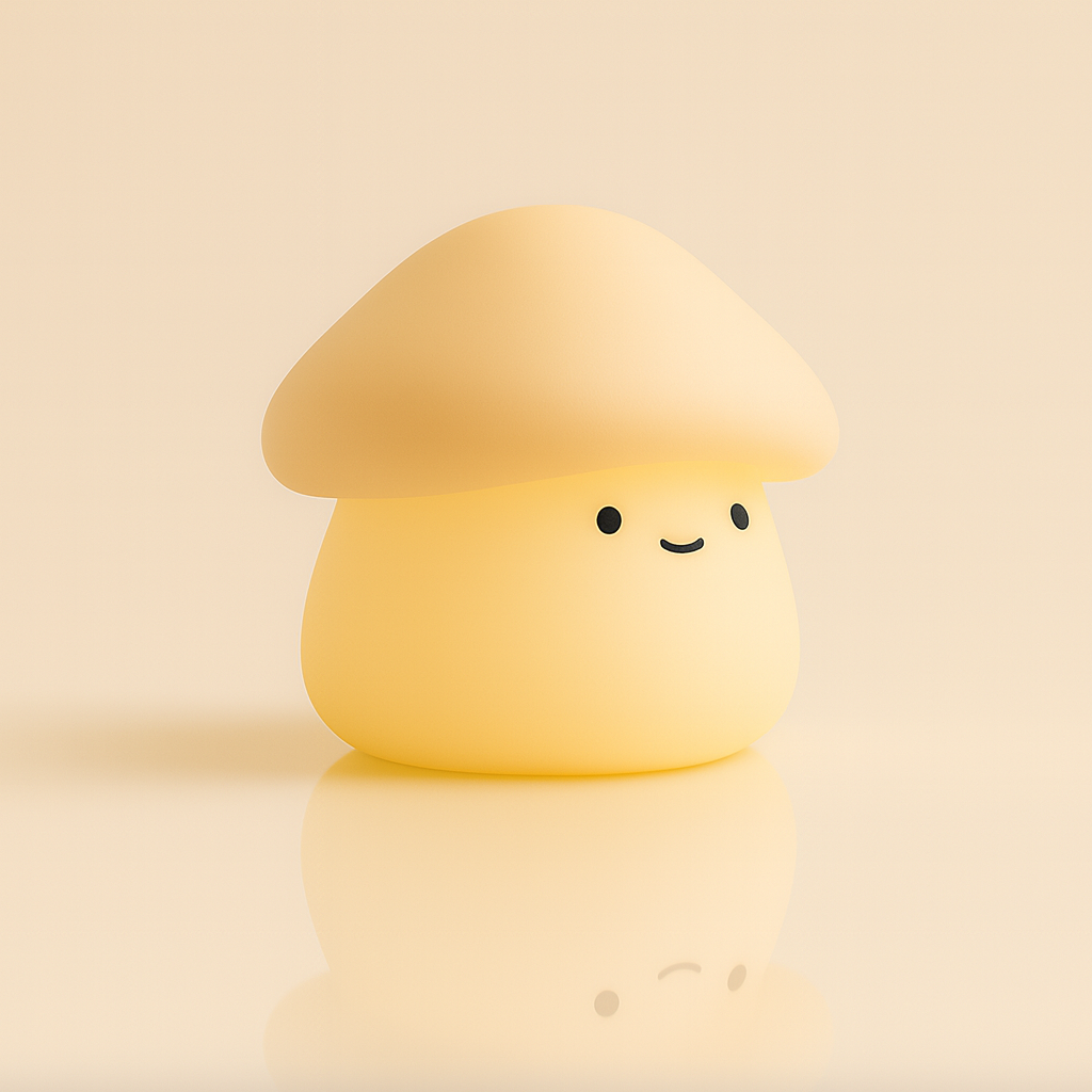 BowLift | Paddie Mushroom Night Light – Soft Silicone Lamp for Kids